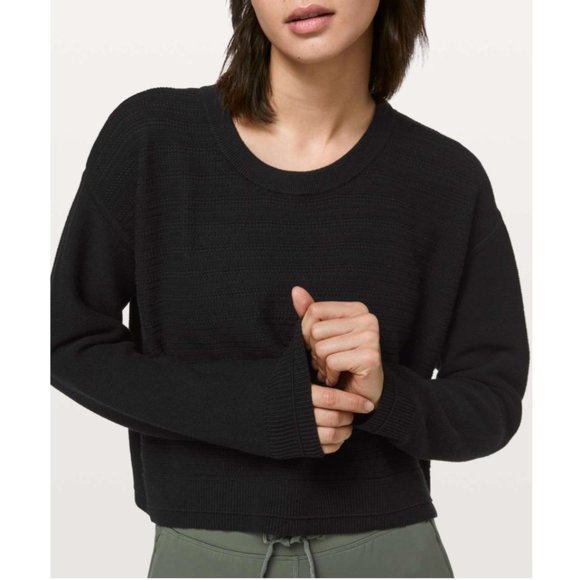 lululemon athletica Sweaters - LULULEMON | Nurture & Nature Silk Pullover Sweater Black 6
